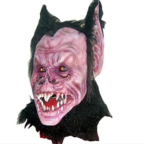 Bat Monster Mask Devil With Long Hair Horrible Decoration Latex Animal Head Mask Creepy Party Mask Halloween Costume Party