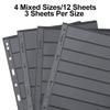 Stamp Collection Inserts - Collector Stamp Album 12 Sheets with 4 mixed sizes for Stamp Collection Binder Kit IS01MX112 view 3