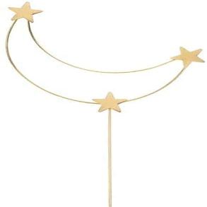 Metal Cake Decoration Star Moon Cake Topper For Birthday Wedding Valentine's Day Baby Shower Baking Party Supplies Gold