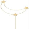 Metal Cake Decoration Star Moon Cake Topper For Birthday Wedding Valentine's Day Baby Shower Baking Party Supplies Gold view 1