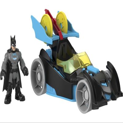 Fisher-Price Imaginext DC Super Friends Batman Toy Bat-Tech Racing Batmobile Car & Light-Up Figure for Preschool Pretend Play Kids Ages 3+ Years