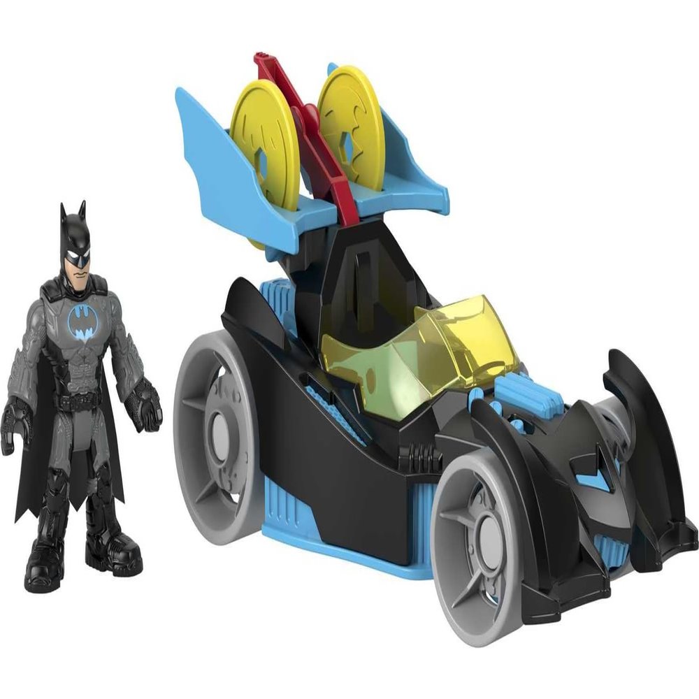 Fisher-Price Imaginext DC Super Friends Batman Toy Bat-Tech Racing Batmobile Car & Light-Up Figure for Preschool Pretend Play Kids Ages 3+ Years