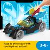Fisher-Price Imaginext DC Super Friends Batman Toy Bat-Tech Racing Batmobile Car & Light-Up Figure for Preschool Pretend Play Kids Ages 3+ Years view 2