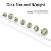 Metal DND Dice Set with Gift Metal Case DNDND 7 PCS Metallic Dungeons and Dragons Die for DND Game (Blue & Green with Matt Copper Edge) view 4