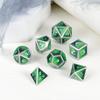 DND Metal Dice Set with Gift Metal Tin DNDND Metallic Dungeons and Dragons Dice Set for D&D Game (Neno Green & Green with Matt Silver Edge) view 2