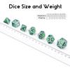 DND Metal Dice Set with Gift Metal Tin DNDND Metallic Dungeons and Dragons Dice Set for D&D Game (Neno Green & Green with Matt Silver Edge) view 4
