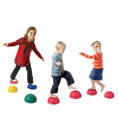 1Pcs Balance Stepping Stones for Kids, Balance Pods- Hedgehog Style Half Dome Stepping Stones, Kindergarten Obstacle Course (Color : Blue, Size : 1PCS)