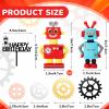11 Pieces Robot Birthday Cake Toppers Gear Cake Cupcake Decorations Robot Themed Birthday Party Decorations Figurine for Party Favors Supplies view 2