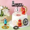 11 Pieces Robot Birthday Cake Toppers Gear Cake Cupcake Decorations Robot Themed Birthday Party Decorations Figurine for Party Favors Supplies view 4