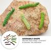24Pcs Simulation Caterpillar Plastic Fake Worm Crawling Halloween Prank Toy Educational Learning Toys for Kids (Random Style) view 3