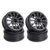 2.2 Inches Carbon Fiber Wheels Rims Hub for 1/10 RC Crawler SCX10III MOA RC4WD Bully II and Axial XR10 (D) view 1