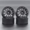 2.2 Inches Carbon Fiber Wheels Rims Hub for 1/10 RC Crawler SCX10III MOA RC4WD Bully II and Axial XR10 (D) view 2