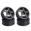 2.2 Inches Carbon Fiber Wheels Rims Hub for 1/10 RC Crawler SCX10III MOA RC4WD Bully II and Axial XR10 (C) view 1
