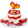 15 Pieces Fire Truck Cake Topper Fireman Cupcake Firetruck Birthday Decorations for Fireman Fire Trucks Birthday Party Cake Decoration Supplies view 1
