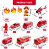 15 Pieces Fire Truck Cake Topper Fireman Cupcake Firetruck Birthday Decorations for Fireman Fire Trucks Birthday Party Cake Decoration Supplies view 2