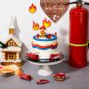 15 Pieces Fire Truck Cake Topper Fireman Cupcake Firetruck Birthday Decorations for Fireman Fire Trucks Birthday Party Cake Decoration Supplies view 4