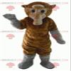 SPOTSOUND Brown and gray monkey REDBROKOLY Mascot with a long tail view 1