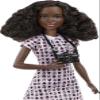 Barbie Careers Fashion Doll & Accessories, Photographer with Petite Body Type Wearing Removable Heart-Print Dress with Camera & Puppy view 3