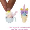 Barbie Ice Cream Shop Playset with 12-in Brunette Doll, Ice Cream Making Feature, 2 Dough Containers, 2 Bowls, 2 Cones, 3 Decorative Toppers, 2 Spoons & Register, for Ages 3 Years Old & Up view 3