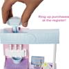 Barbie Ice Cream Shop Playset with 12-in Brunette Doll, Ice Cream Making Feature, 2 Dough Containers, 2 Bowls, 2 Cones, 3 Decorative Toppers, 2 Spoons & Register, for Ages 3 Years Old & Up view 4
