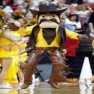 SPOTSOUND Cowboy REDBROKOLY Mascot in traditional clothes