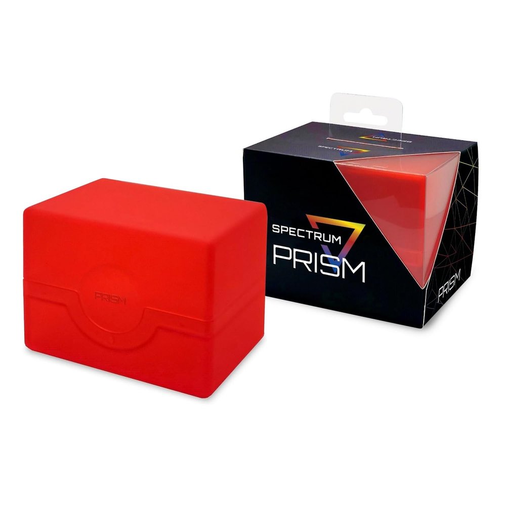 BCW Spectrum Prism Deck Case - Infra Red - 1 ct | Secure Snap Closure Card Deck Case | Fits 100 Double-Sleeved Cards | Trading Card Deck Storage Ideal for Magic the Gathering, Pokemon, and More