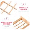 Healeved 2Pcs Dollhouse Window Frames Miniature 1 12 Scale Solid Pane Windows for Dollhouse Furniture Decoration 4.52X3.26X0.78In view 3