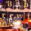 Nezyo Halloween Baby Shower Party Decorations a Baby is Brewing Banner Gender Reveal Decorations Halloween Party Favors Hanging Swirls Cake Cupcake Toppers for Indoor Outdoor view 4