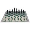 11.8in/Chess Set Roll-Up Leather Chess Board Comes with Carry Pouch/Hips Plastic Chess Pieces- for Beginner&Kids ( Color : Green ) view 1