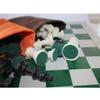 11.8in/Chess Set Roll-Up Leather Chess Board Comes with Carry Pouch/Hips Plastic Chess Pieces- for Beginner&Kids ( Color : Green ) view 2