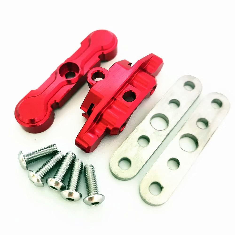 Aluminum Front Lower Arm Tie Bar Mount Suspension Pin Retainer Red for Traxxas 1/10 MAXX Maxx Slash 8916 8926