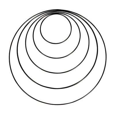 Rayher 5 Metal Rings 10-15-20-25-30 cm