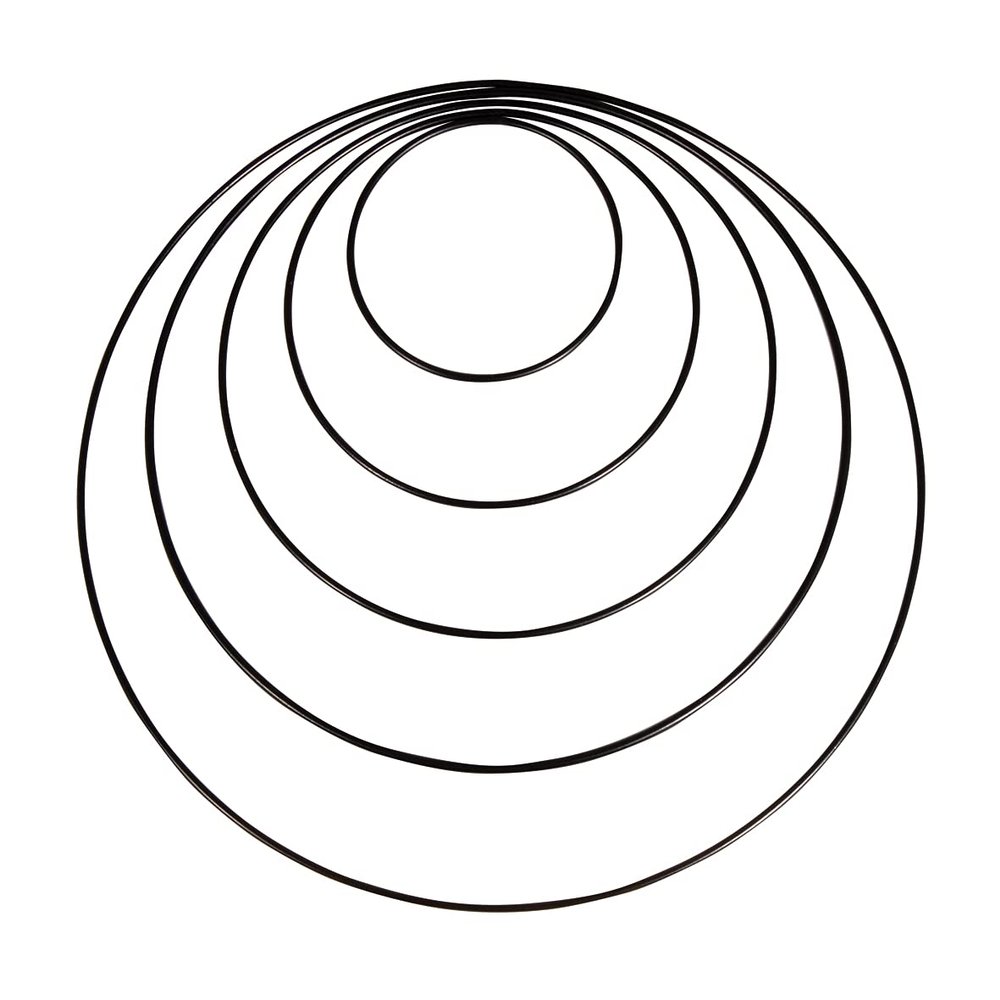 Rayher 5 Metal Rings 10-15-20-25-30 cm