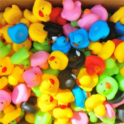DZTIAN 51 Pcs Multicolored Mini Multicolor Rubber Ducks Baby Bath Ducky Bathtub Pool Squeaky Little Duck Toys for Shower/Party Decoration Supplies/Birthday (1.5"x1.2"x1.4")