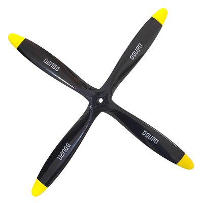 4 Blades 18x6 Engine Wood Propeller Black for RC Gasoline Nitro Glow Power Model Airplane Warbird Sporter Trainer