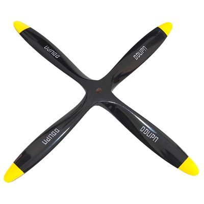 ECHOBBY 4 Blades 18x10 Engine Wood Propeller Black for Nitro Gasoline Power RC Model Airplane Warbird Sporter Trainer