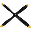4 Blades 20x8 Engine Wood Propeller Black for Nitro Glow Gasoline RC Model Airplane Warbird Sporter Trainer view 1