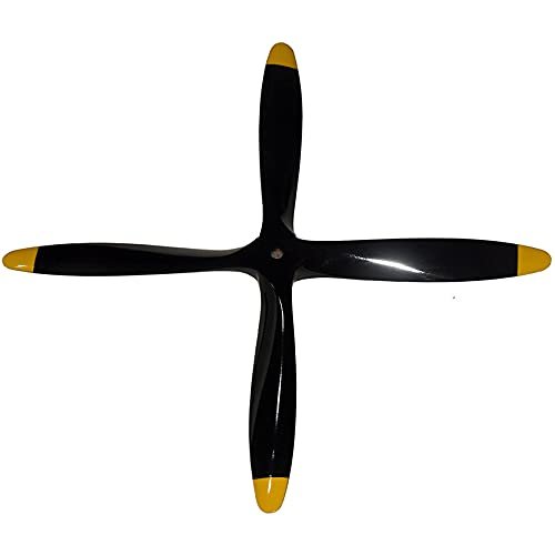 4 Blades 11x6 Engine Wood Propeller Black for RC Model Airplane Warbird Sporter Trainer