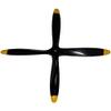 4 Blades 11x6 Engine Wood Propeller Black for RC Model Airplane Warbird Sporter Trainer view 1