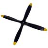 4 Blades 11x6 Engine Wood Propeller Black for RC Model Airplane Warbird Sporter Trainer view 2