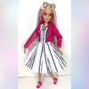 Eledoll Clothes Deluxe Fashion Pack for 11.5 inch Doll Boss Lady III Elegant Fuchsia Pink Leather Jacket Set view 2