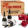 120 Pack Mini Champagne Bottle Bubble Bulk, Ideal for Wedding Send Off, Bridal Shower or Engagement, Anniversaries Celebration, Valentines Day, Family Reunion, Party Favor for Guests Newlyweds Couple view 1