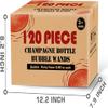 120 Pack Mini Champagne Bottle Bubble Bulk, Ideal for Wedding Send Off, Bridal Shower or Engagement, Anniversaries Celebration, Valentines Day, Family Reunion, Party Favor for Guests Newlyweds Couple view 4
