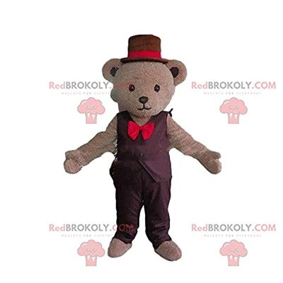SPOTSOUND Elegant teddy bear REDBROKOLY Mascot, teddy bear costume