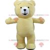 SPOTSOUND Big yellow teddy bear REDBROKOLY Mascot, teddy bear costume view 1