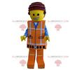 SPOTSOUND Playmobil REDBROKOLY Mascot in orange work clothes view 1
