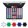 Homwom Poker Chip Set - 500PCS Poker Chips with Aluminum Case, 11.5 Gram Chips for Texas Holdem Blackjack(500pcs) view 1