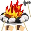 23 PCS Pretend Campfire Toys, Kids Plush Felt Play Campfire Playset Safe Fake Fire Wood Stones Toys Pretend Camping Play Set for Kids Toddlers Age 3-5 view 1
