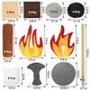 23 PCS Pretend Campfire Toys, Kids Plush Felt Play Campfire Playset Safe Fake Fire Wood Stones Toys Pretend Camping Play Set for Kids Toddlers Age 3-5 view 3