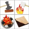 23 PCS Pretend Campfire Toys, Kids Plush Felt Play Campfire Playset Safe Fake Fire Wood Stones Toys Pretend Camping Play Set for Kids Toddlers Age 3-5 view 4